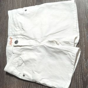 Studio V Vigoss Midi Shorts White Denim Stretch Girl's Size 8